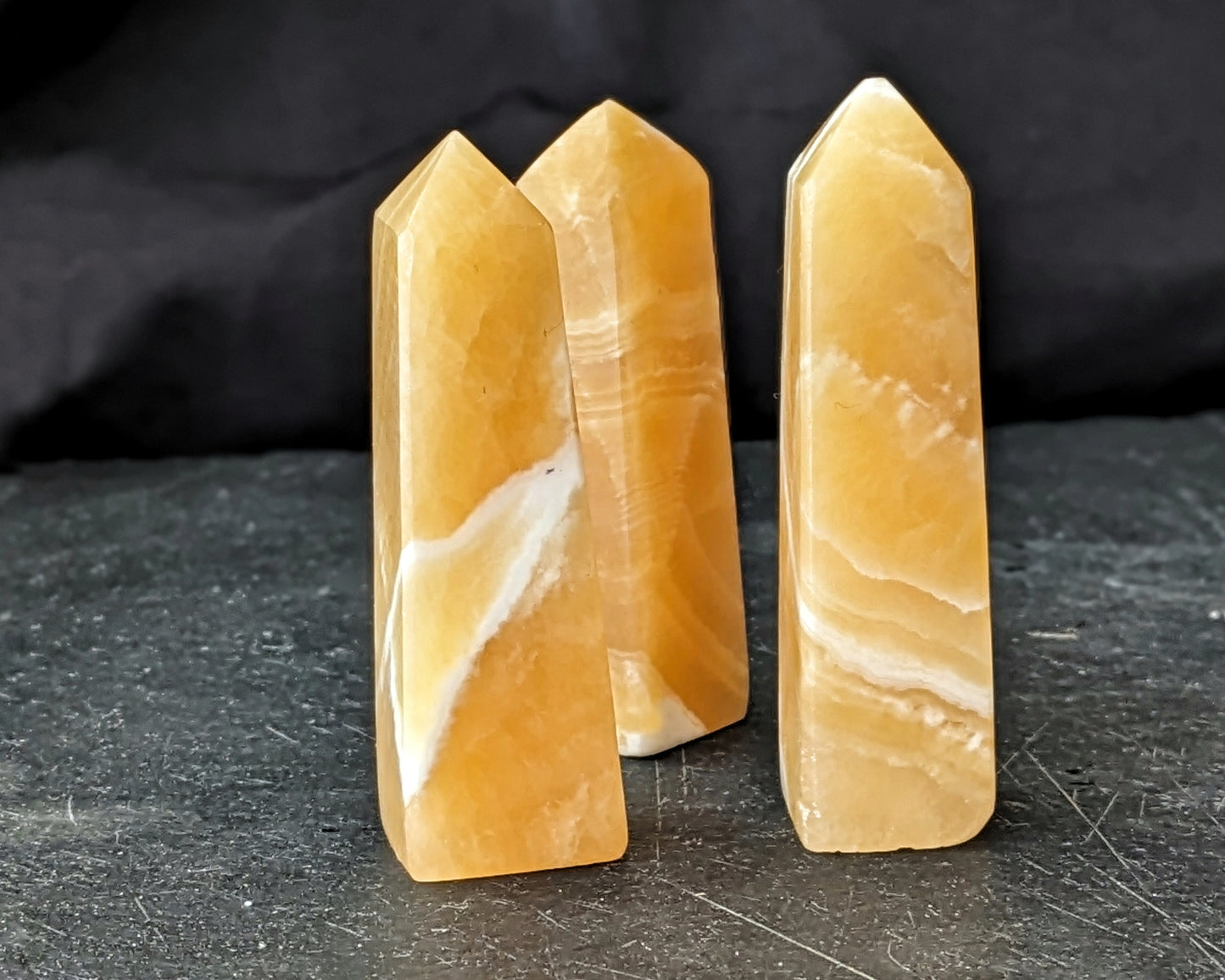 Orange Calcite Mini Obelisk