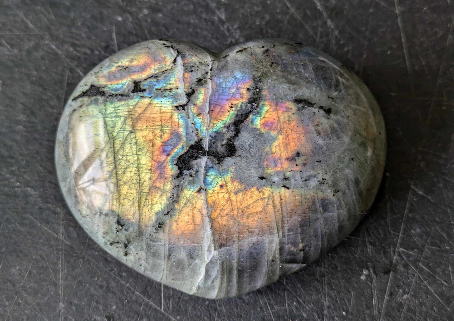 Labradorite Large Heart
