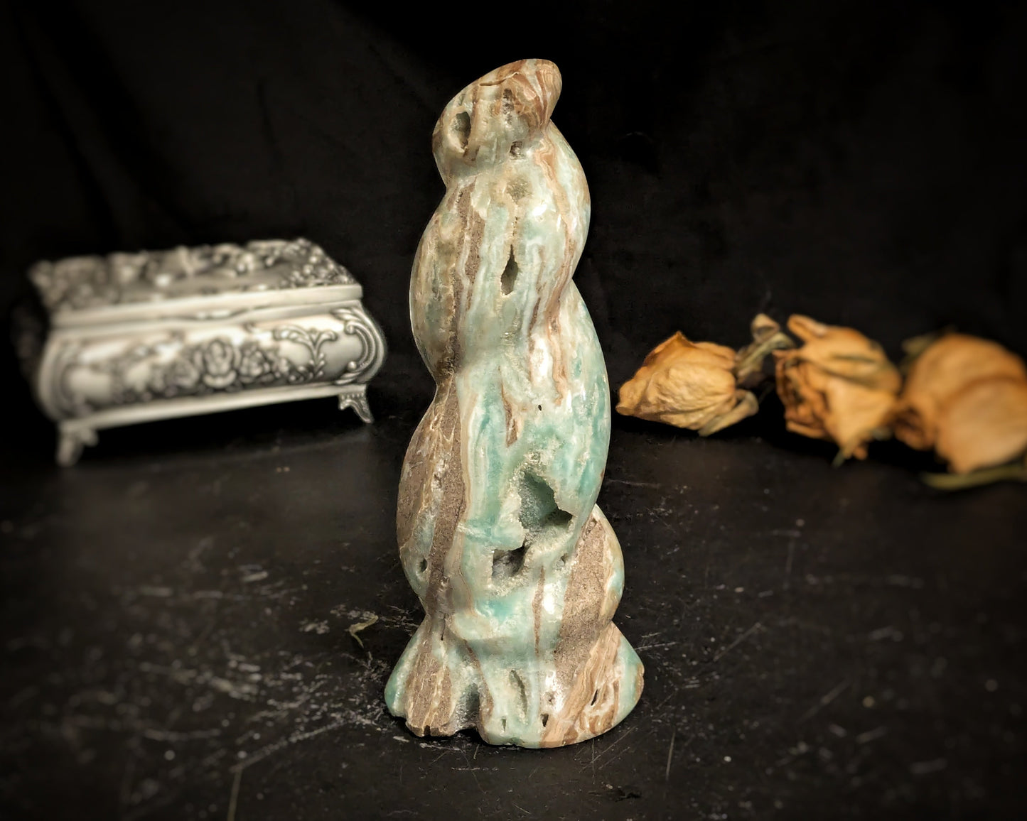 Aragonite Flame Carving