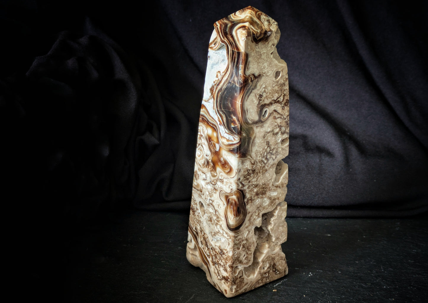 Chocolate Calcite Obelisk 1