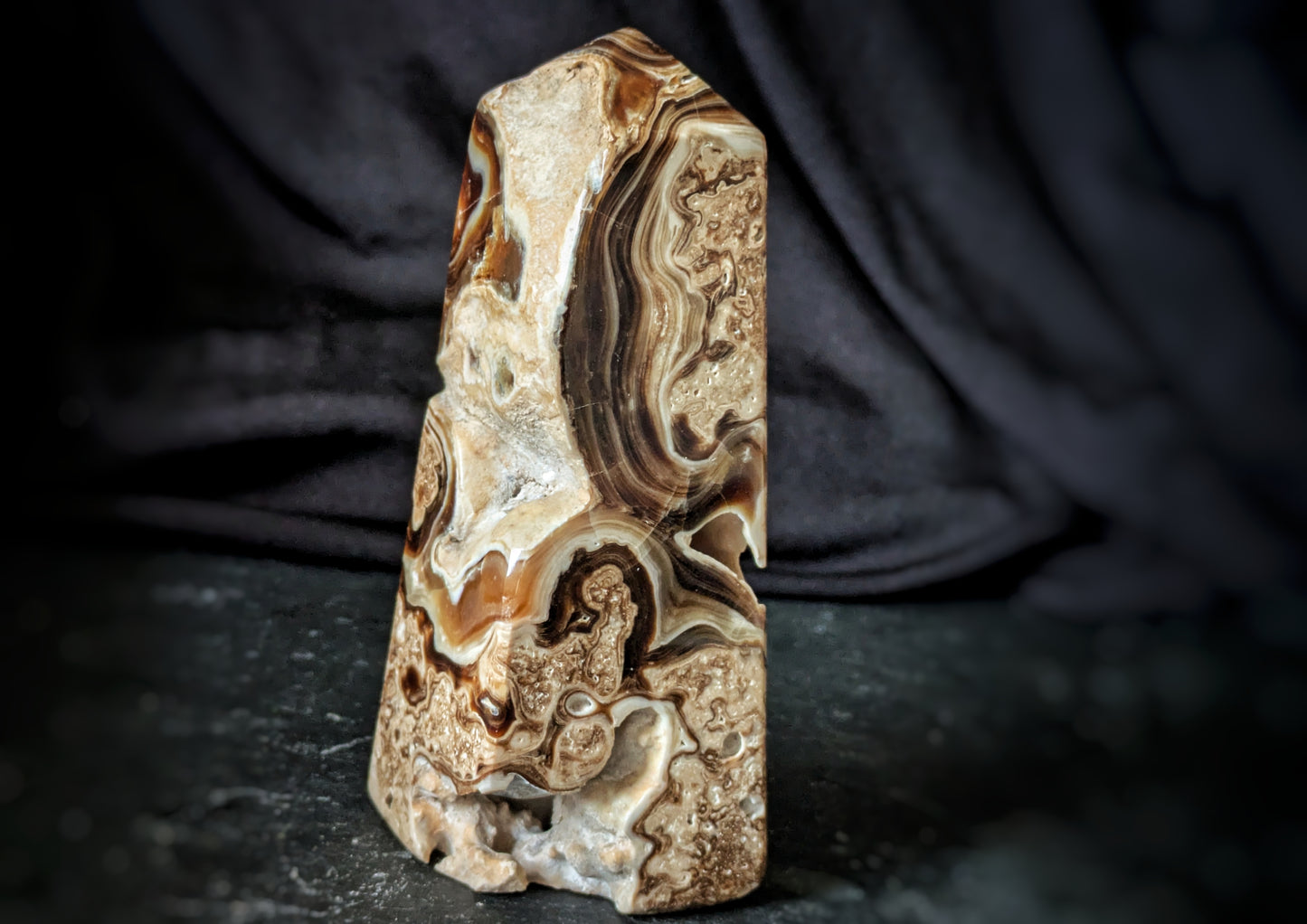 Chocolate Calcite Obelisk 9