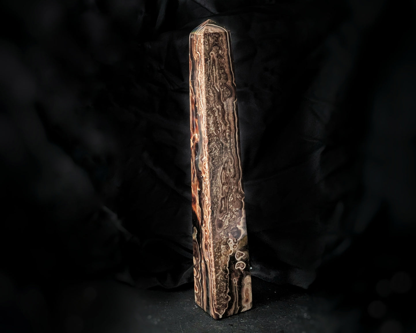 Chocolate Calcite Obelisk 3