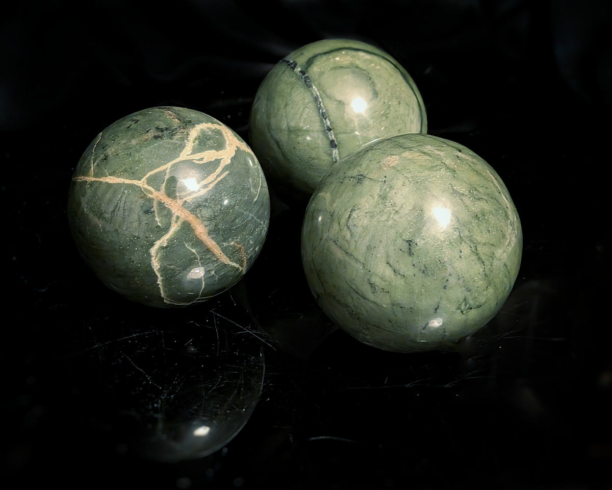 Green Serpentine Sphere