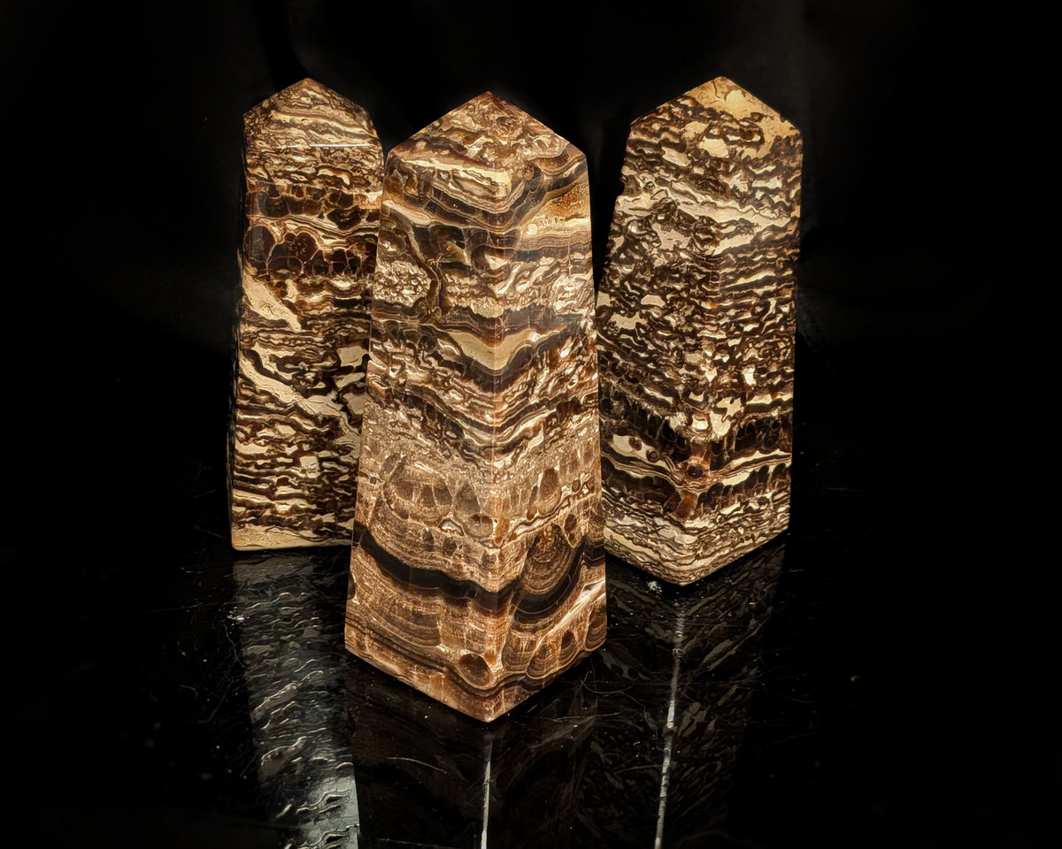 Chocolate Calcite Obelisk 3