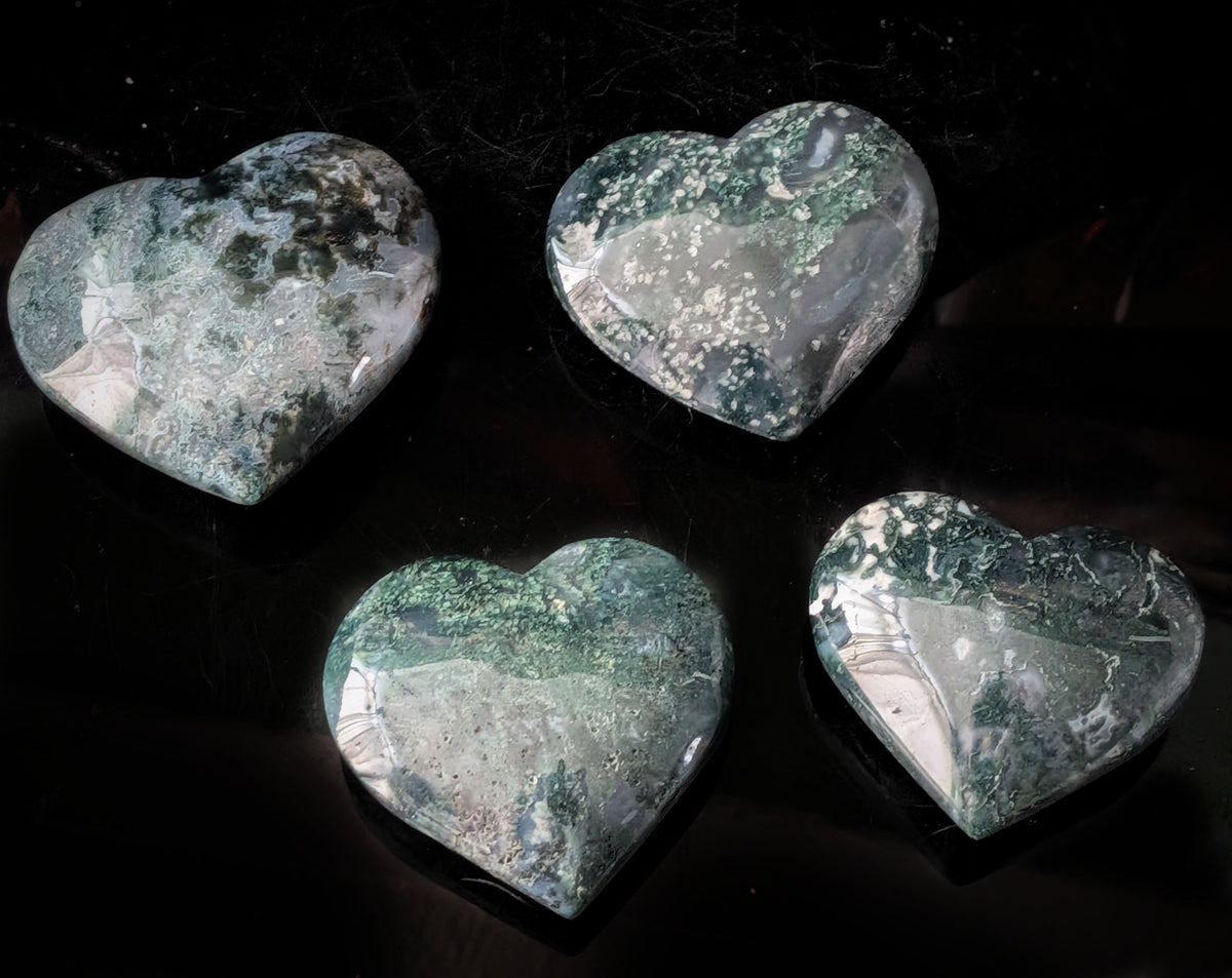 Moss Agate Heart