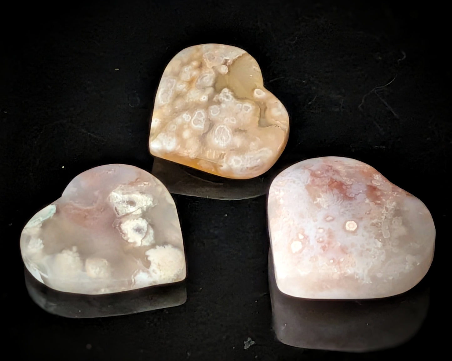 Flower Agate heart