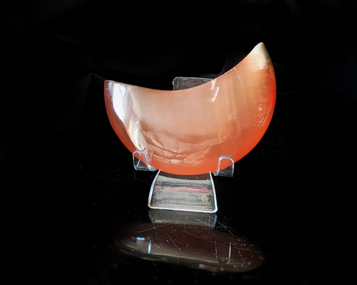 Honey Calcite Moon 1