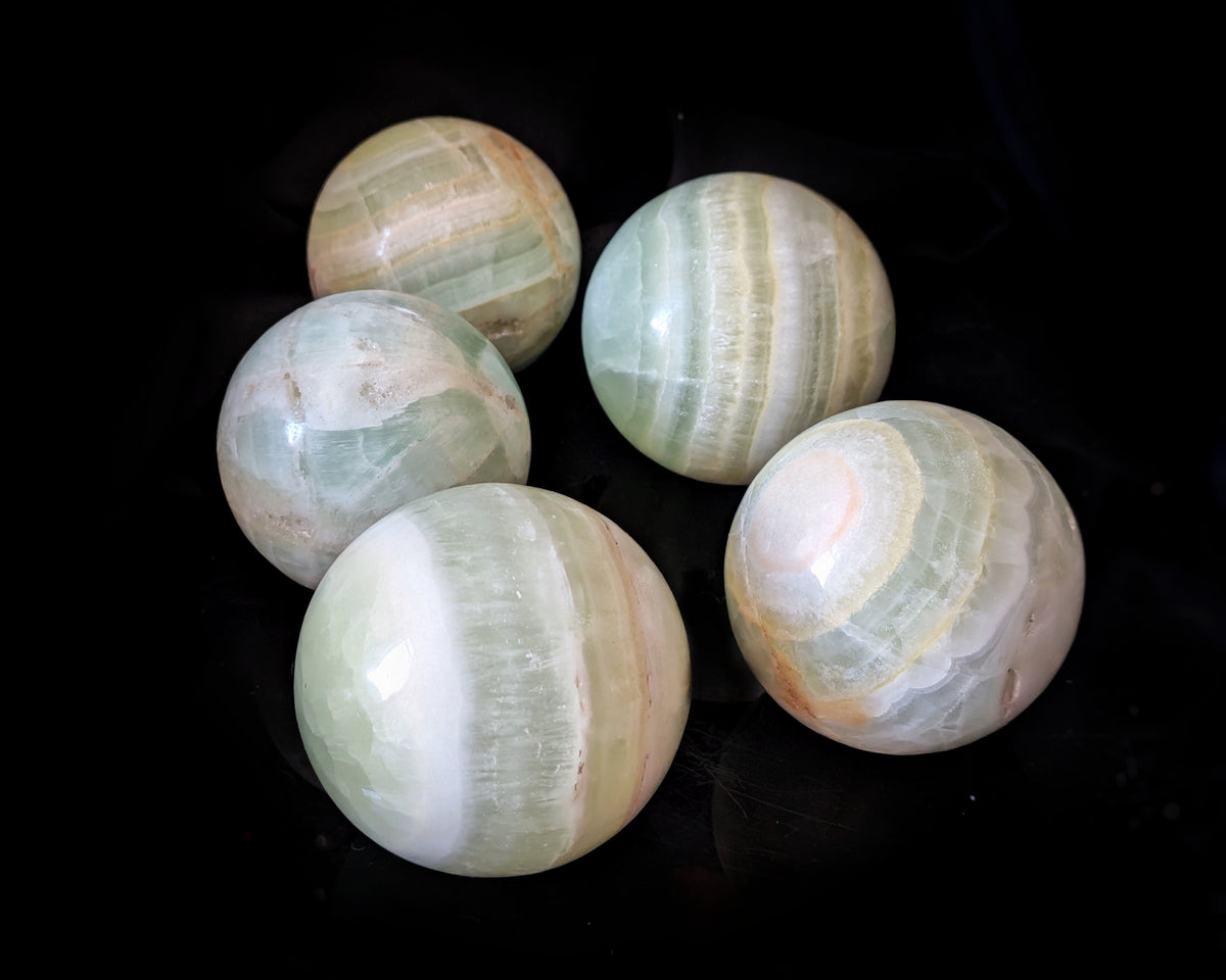 Pistachio Calcite sphere