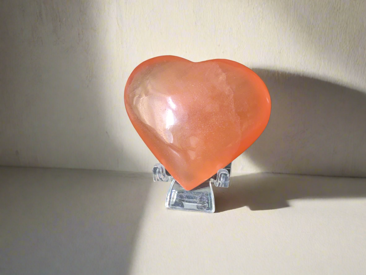 Honey Calcite Heart 1