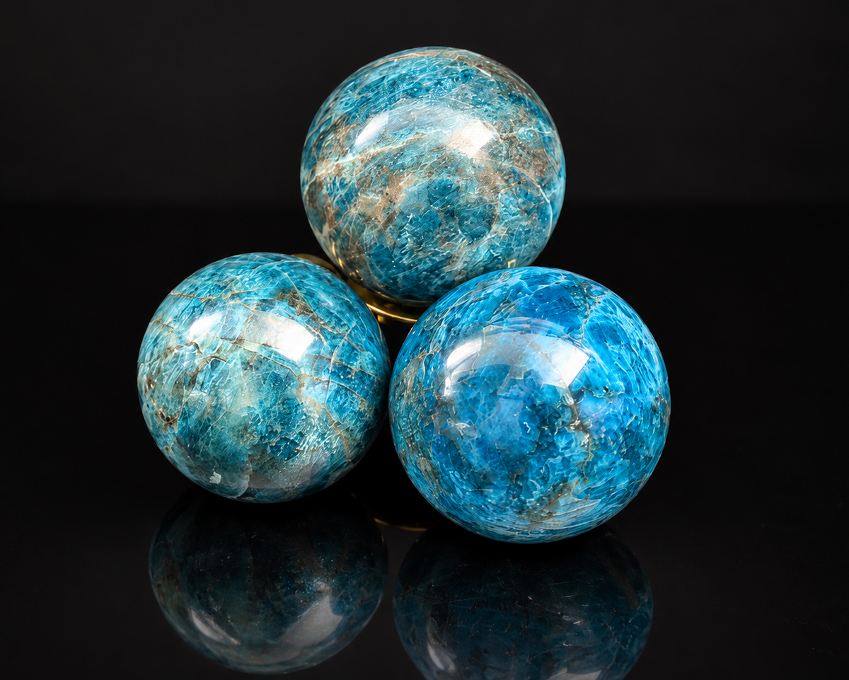 Apatite Blue Sphere