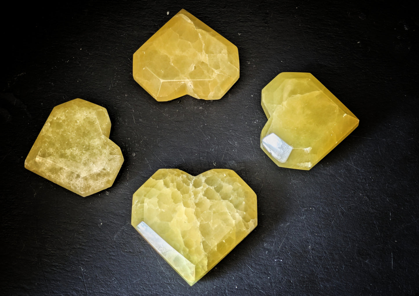 Lemon Calcite Small Heart 2