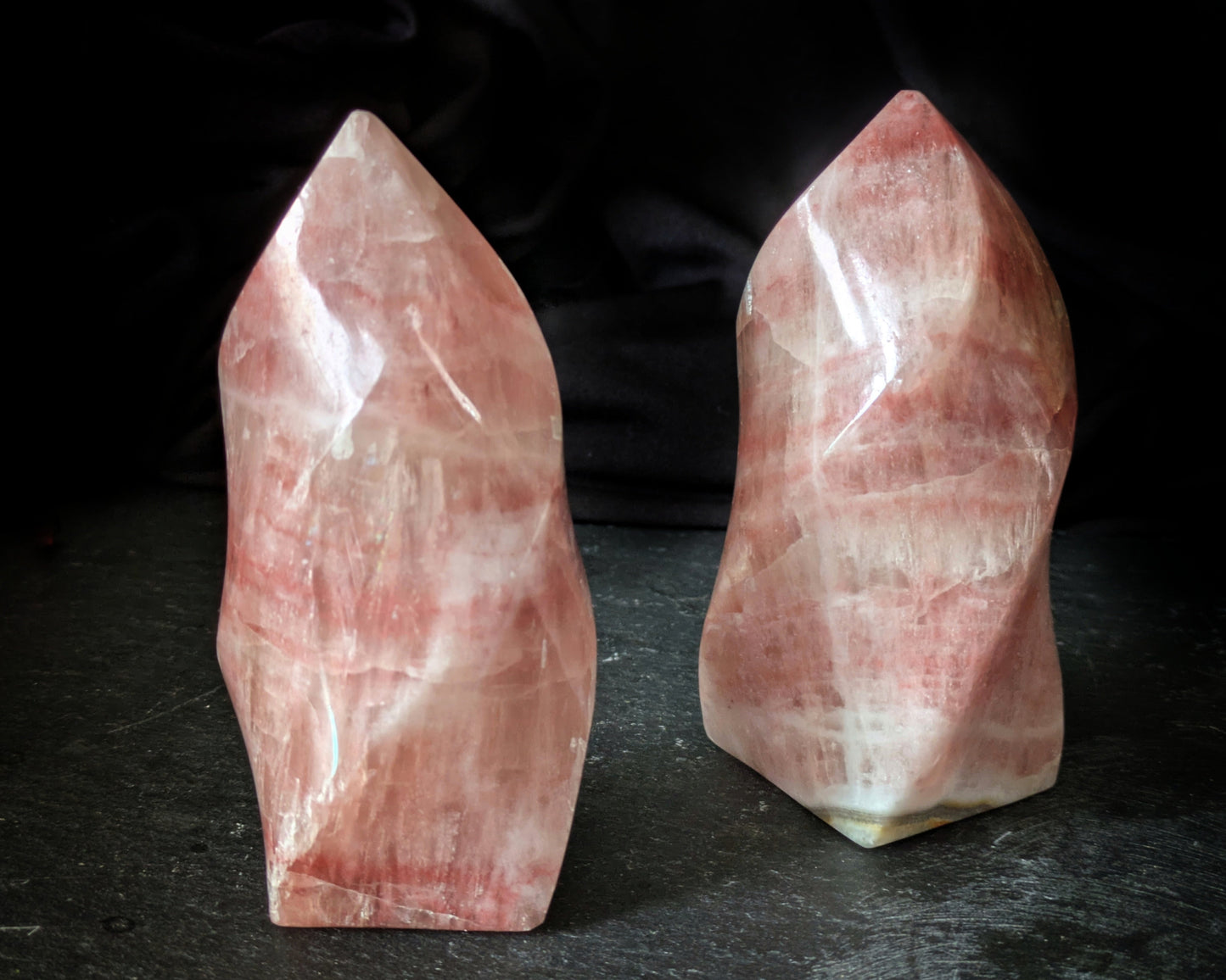 Rose Calcite Flame