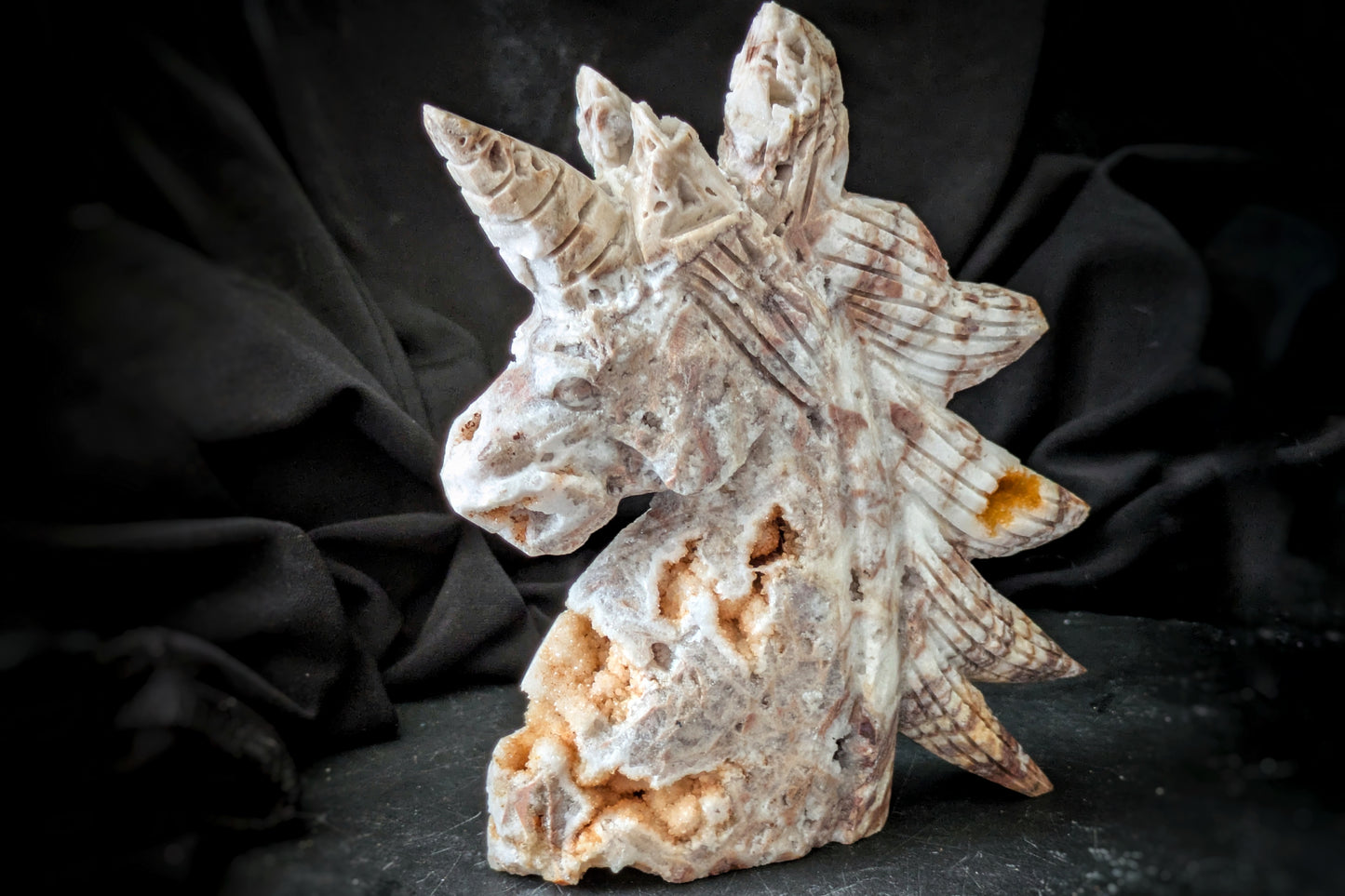 Sphalerite Unicorn Carving