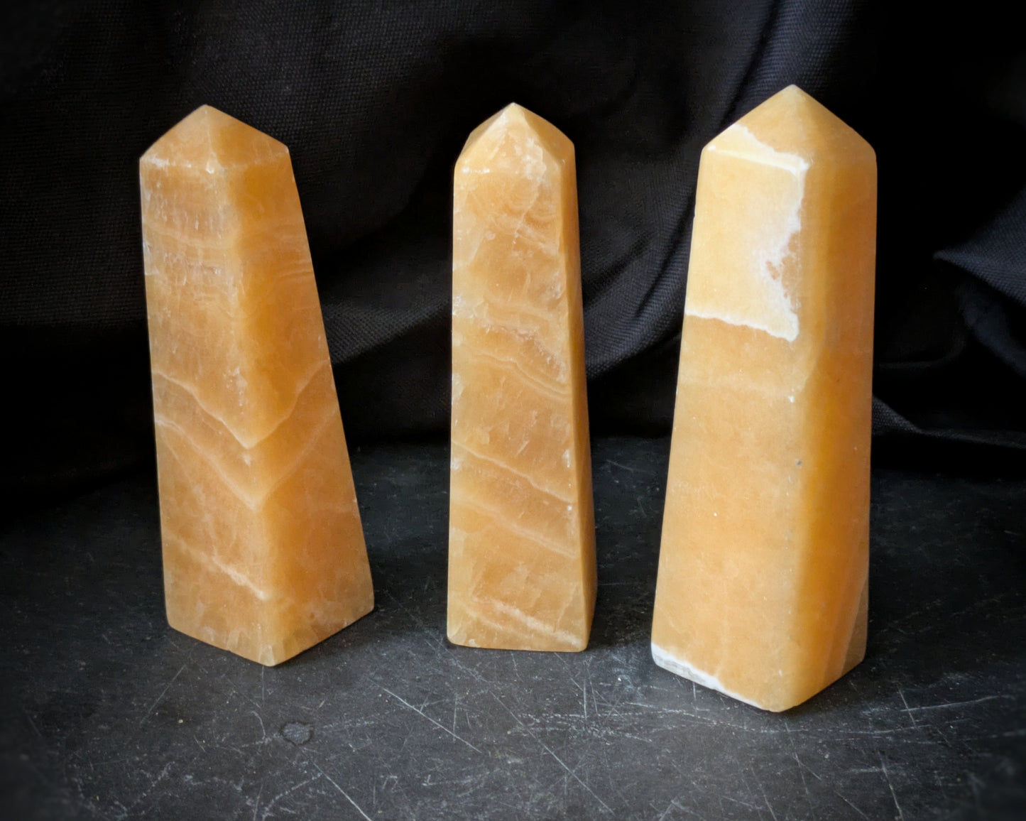 Orange Calcite Obelisk 3