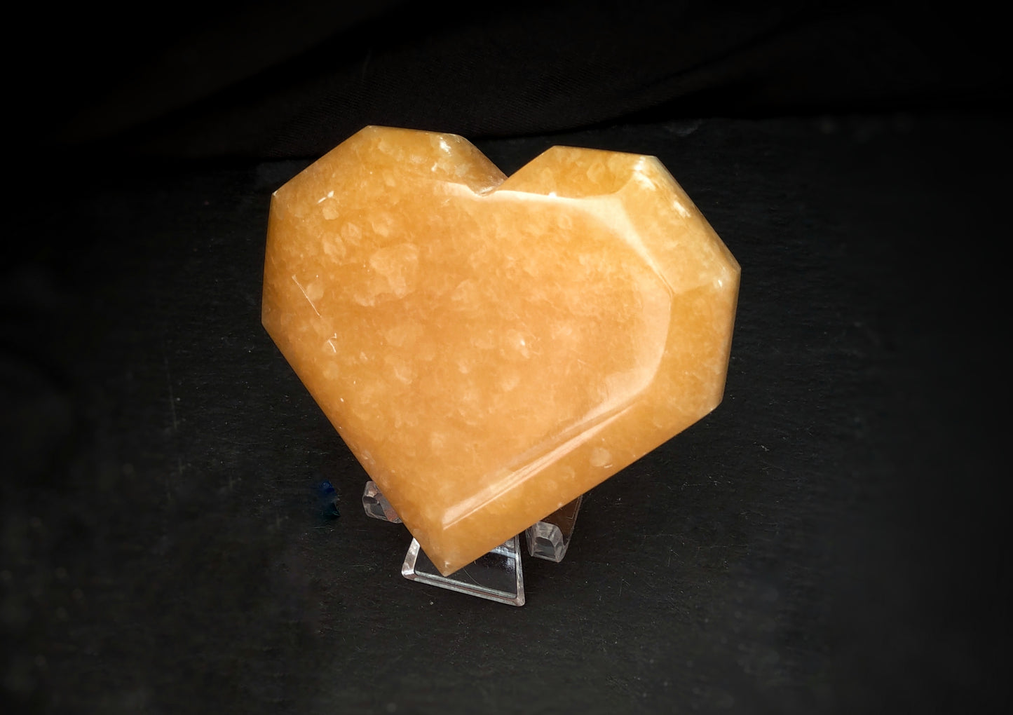 Orange Calcite Heart 2