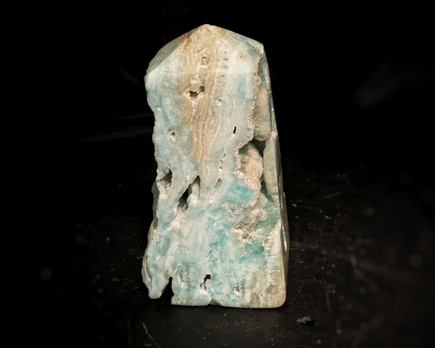 Blue Aragonite Drusy Obelisk 4