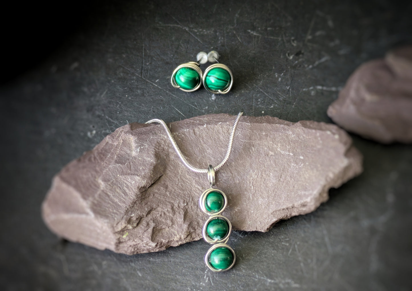 Malachite Jewellery Set 8