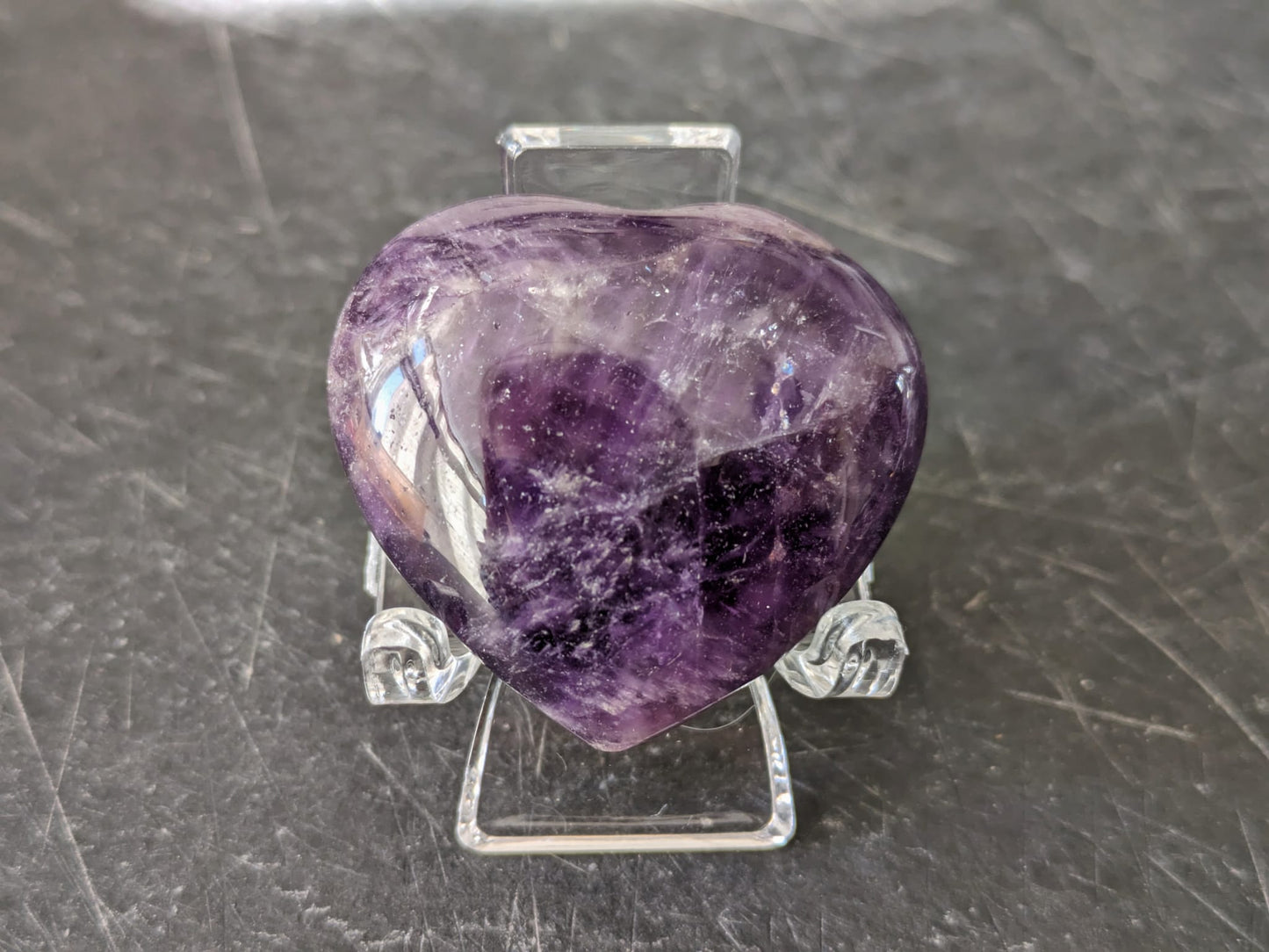 Amethyst Heart Carvings