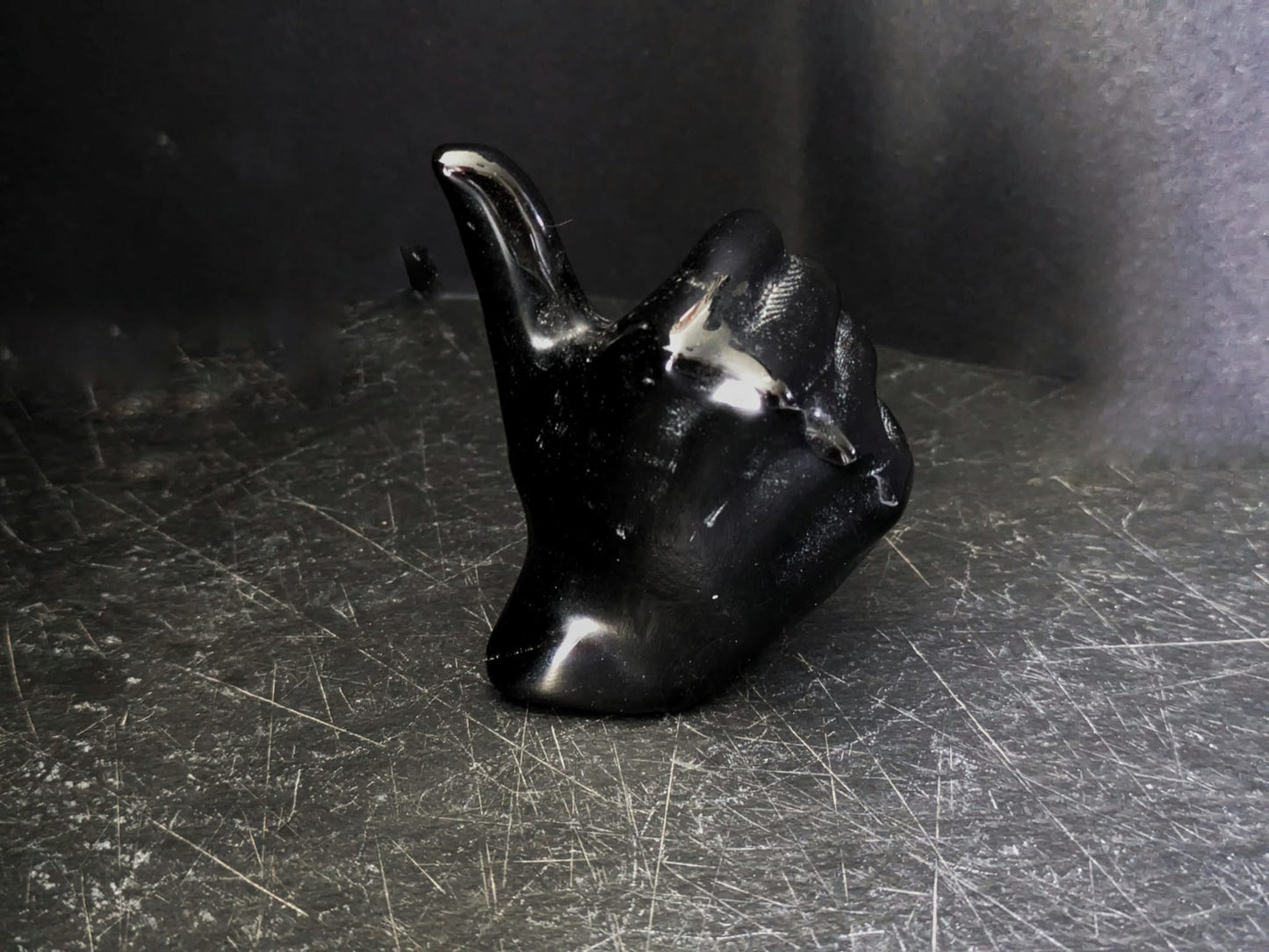 Obsidian Thumb Carving