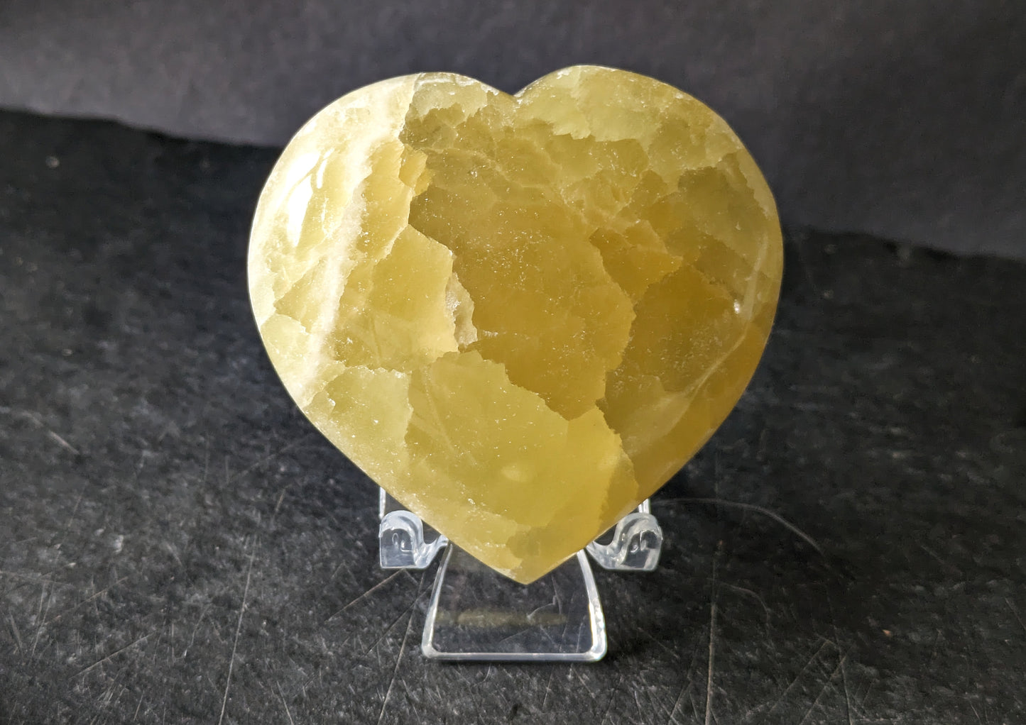 Lemon Calcite Small Heart 1