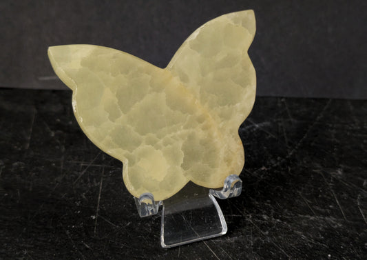 Lemon Calcite Butterfly Carving