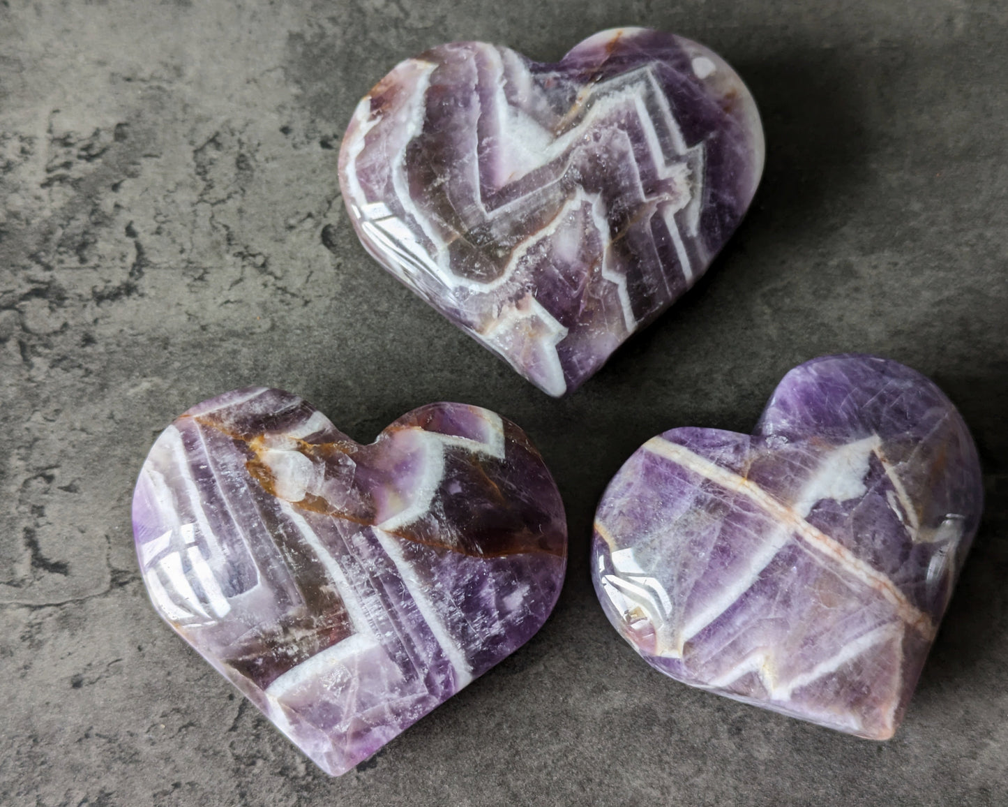 Amethyst Chevron Heart