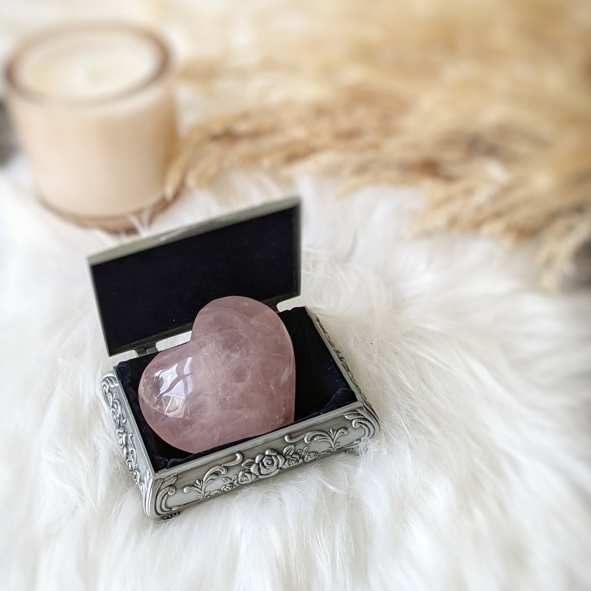 Rose Quartz Heart Medium