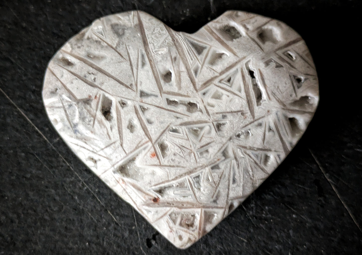 Mexican White Agate Heart