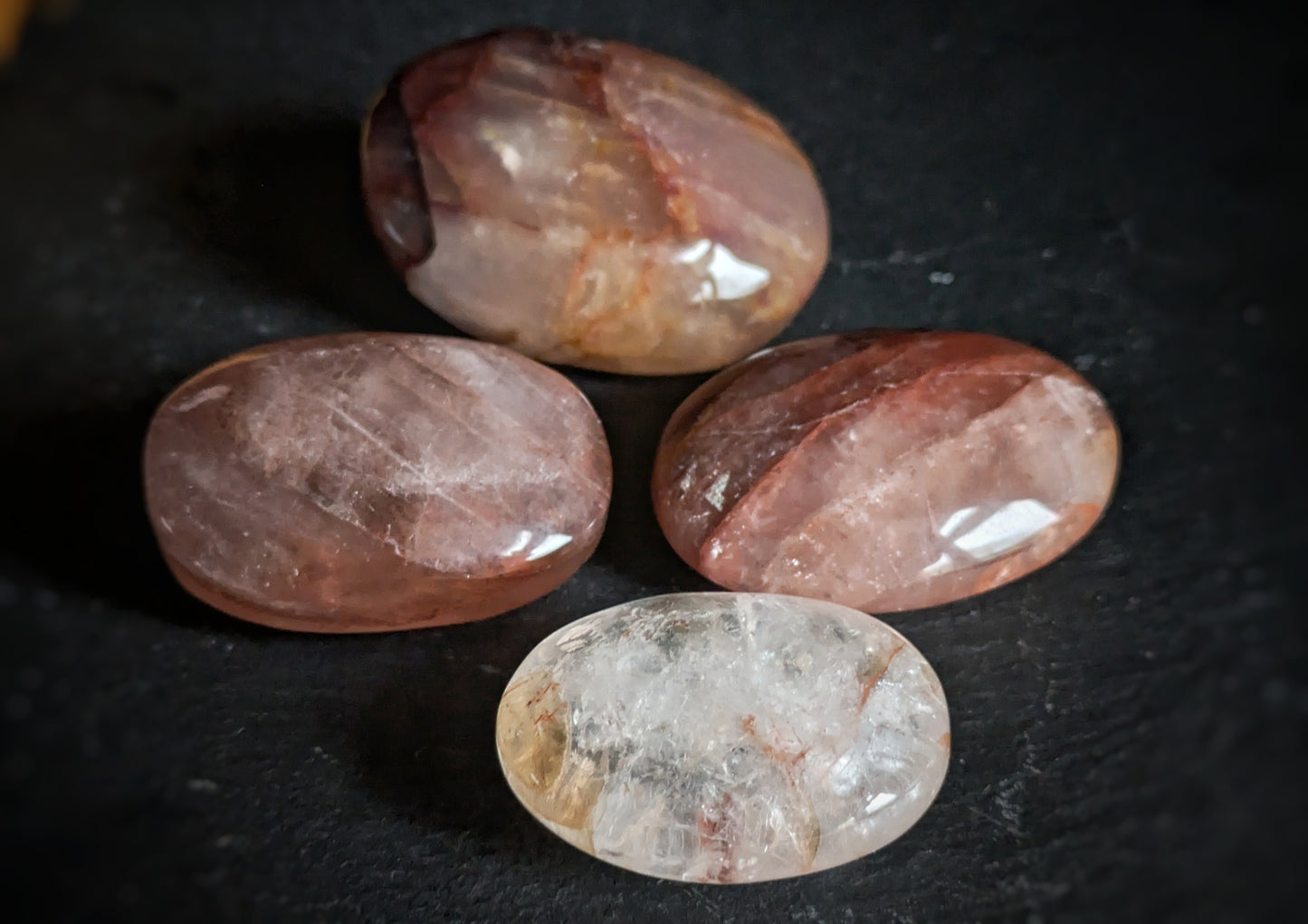Fire Quartz Palmstones 1