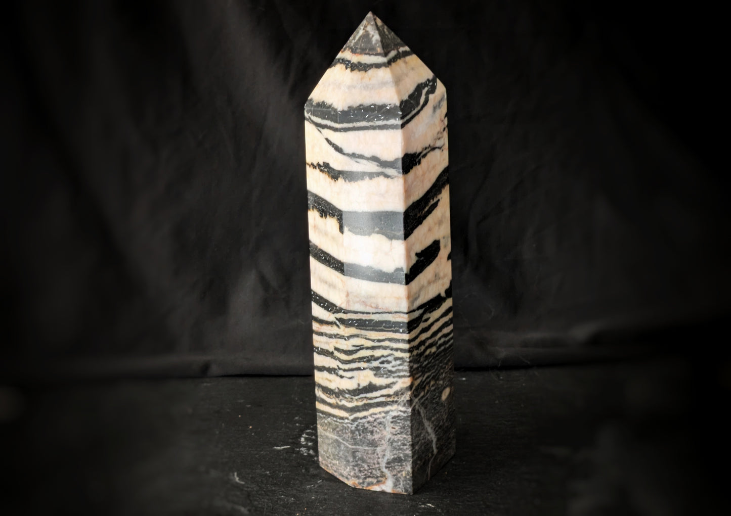 Pink Zebra Jasper Obelisk 1