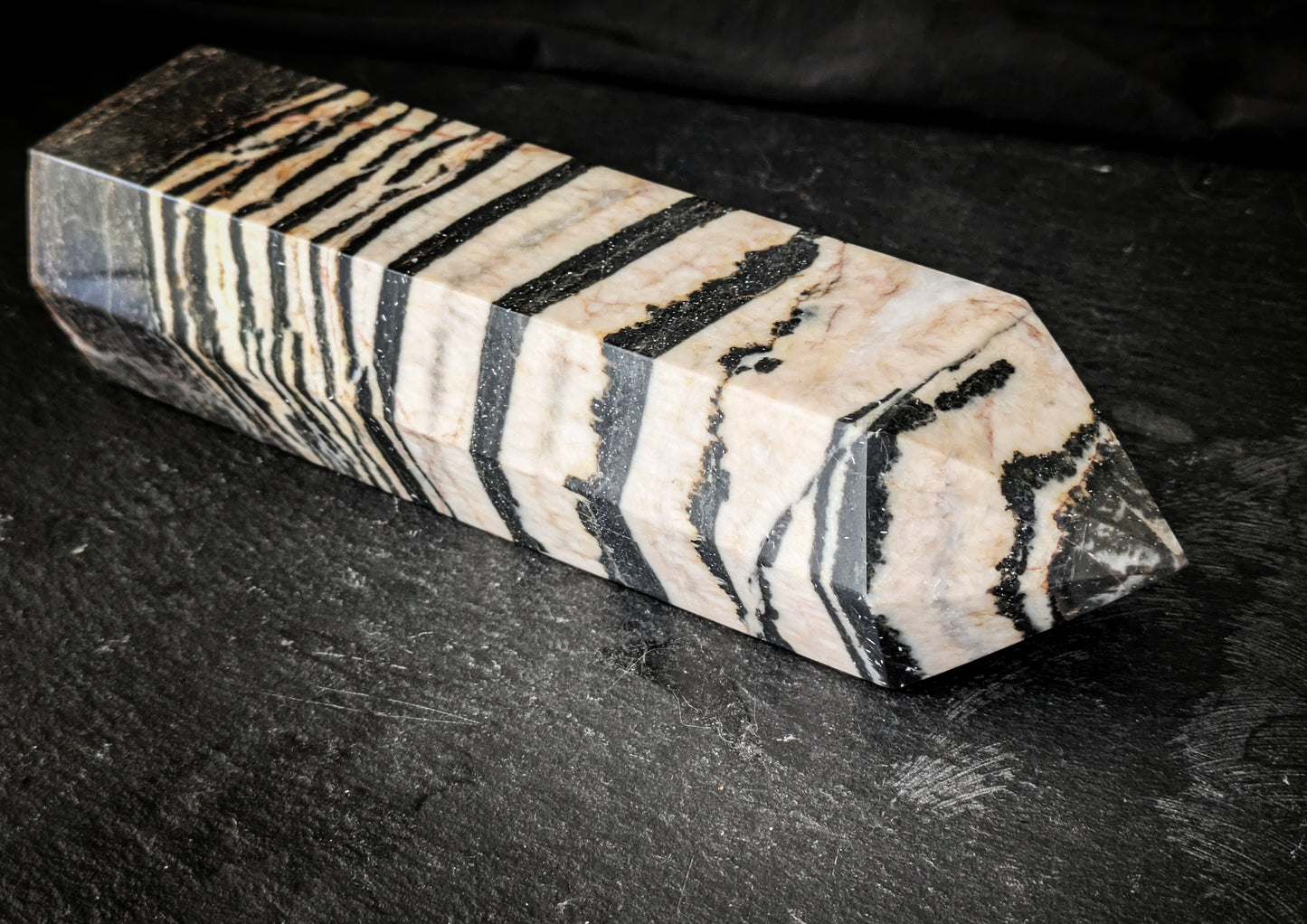 Pink Zebra Jasper Obelisk 1