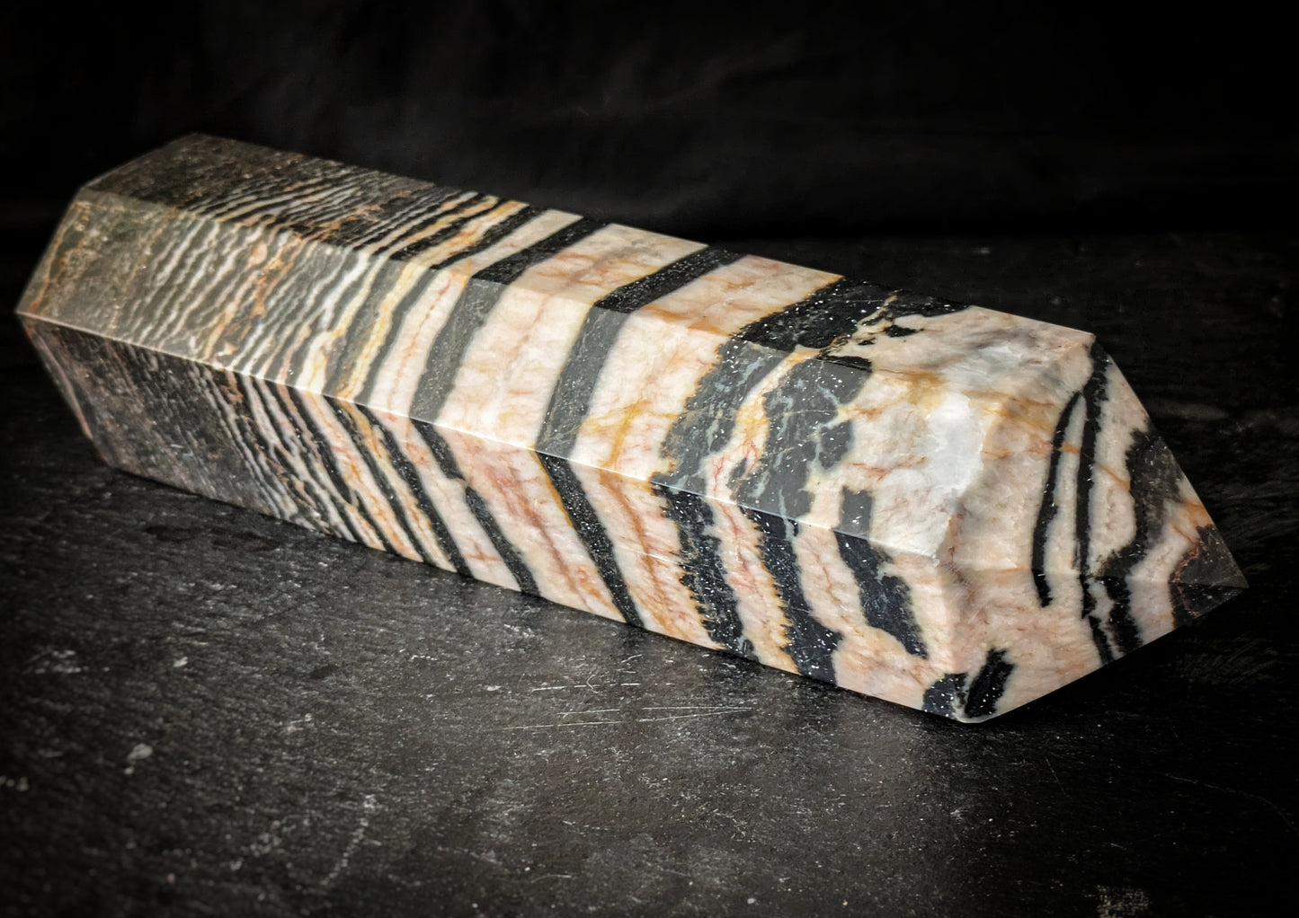 Pink Zebra Jasper Obelisk 2