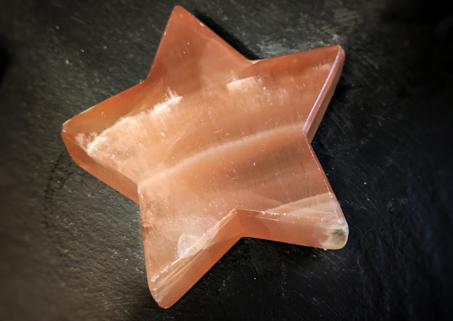 Honey Calcite Star