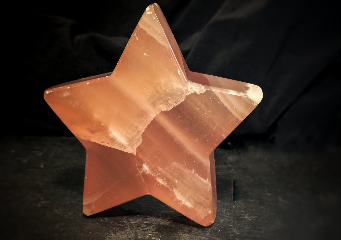 Honey Calcite Star
