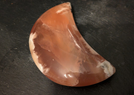 Honey Calcite Moon 1