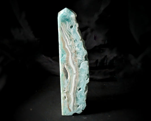 Blue Aragonite Drusy Obelisk 2