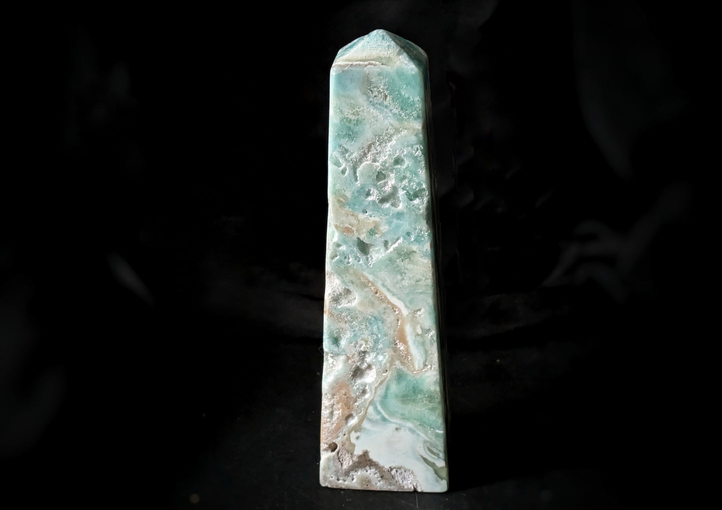 Blue Aragonite Drusy Obelisk 2