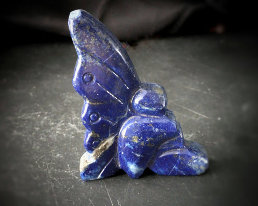 Lapis Lazuli Sitting Fairy Carving
