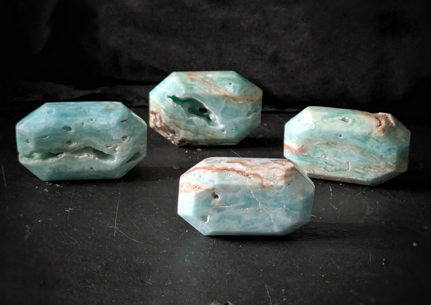 Aragonite  Faceted Palmstone 1