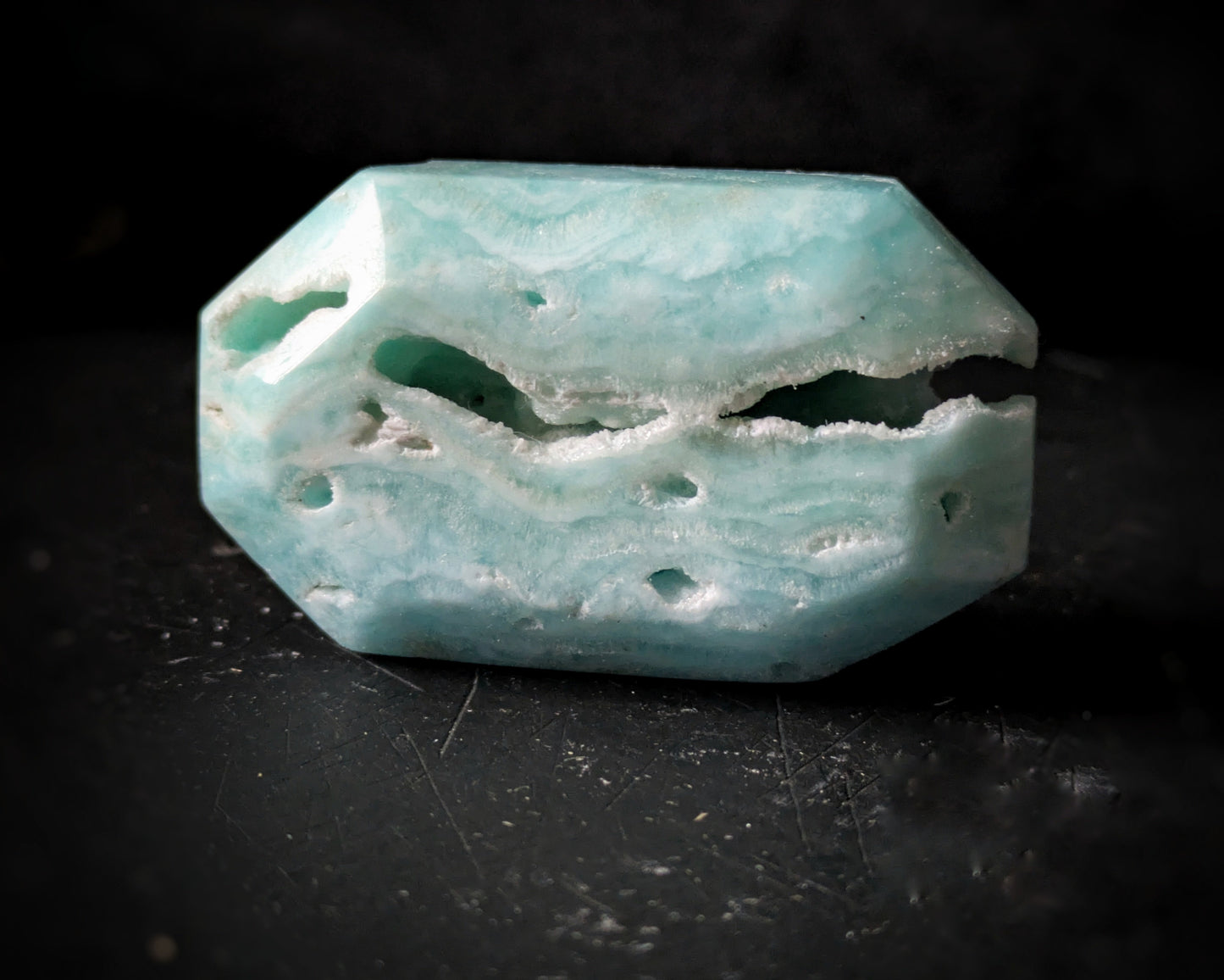 Aragonite  Faceted Palmstone 1