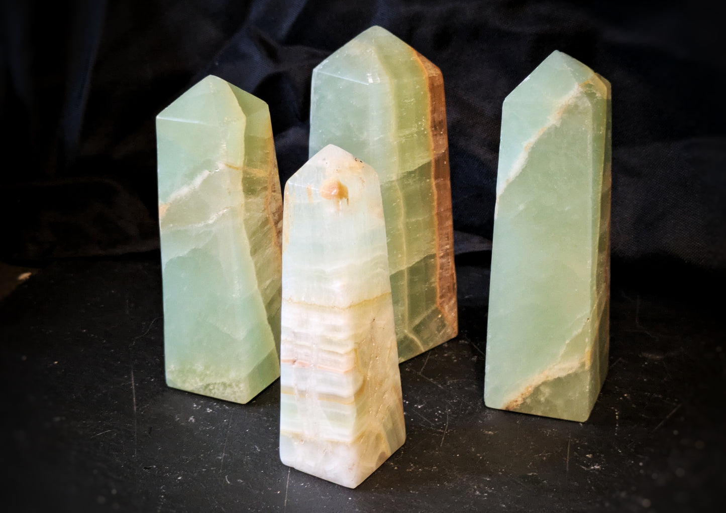 Pistachio Calcite Obelisk