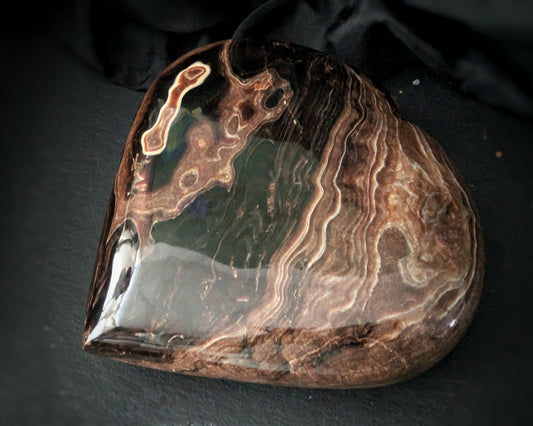 Chocolate Calcite Heart 2