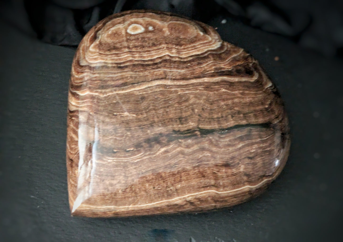 Chocolate Calcite Heart 2
