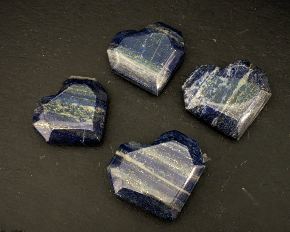 Lapis Lazuli Faceted Heart 1