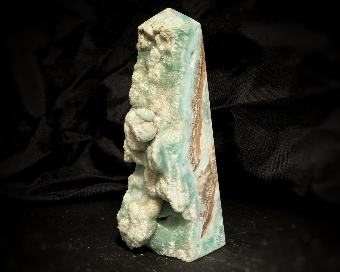 Blue Aragonite Drusy Obelisk 3