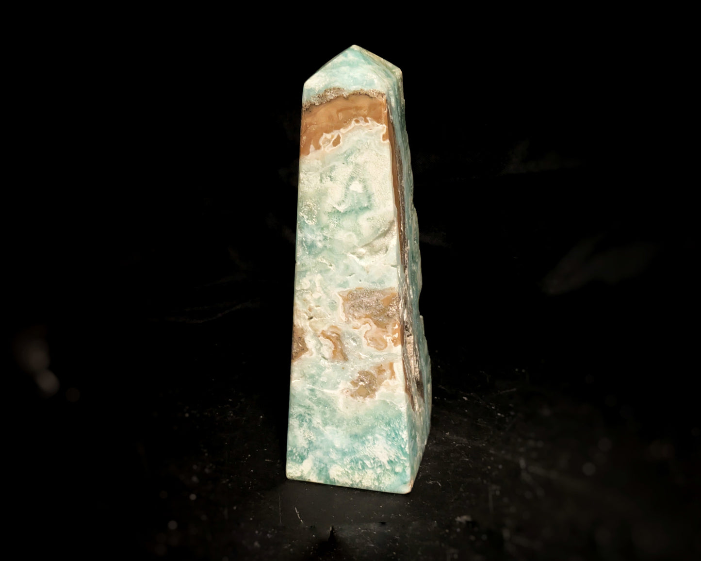 Blue Aragonite Drusy Obelisk 3