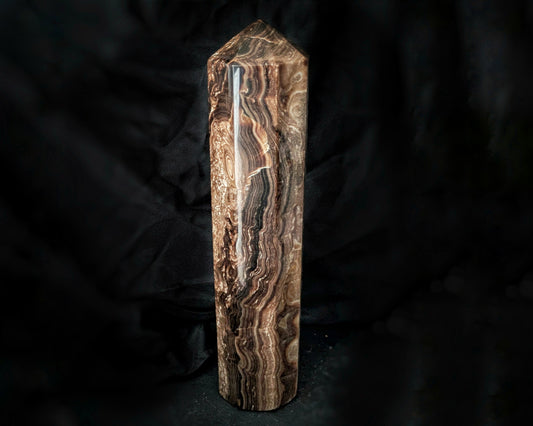 Chocolate Calcite Obelisk 1