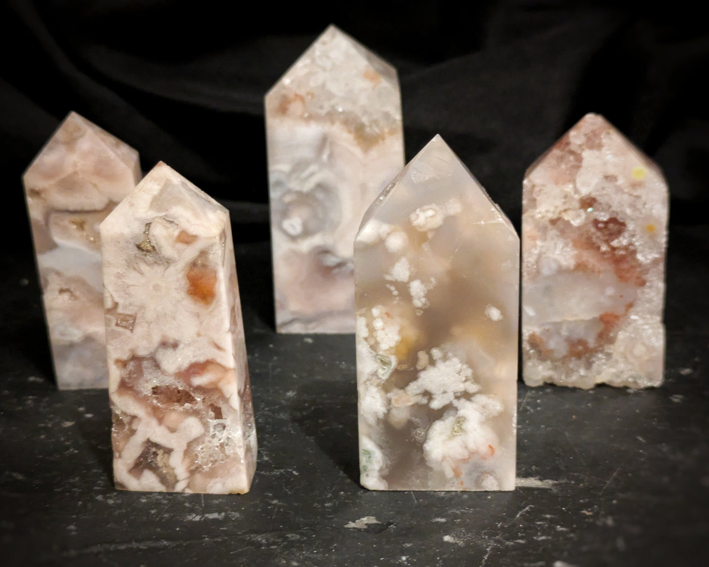 Flower Agate  Obelisk 1