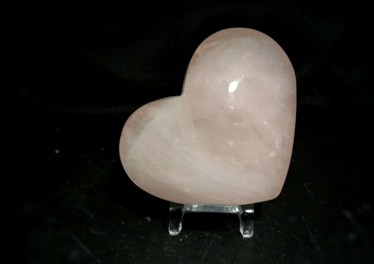 Rose Quartz Heart 1