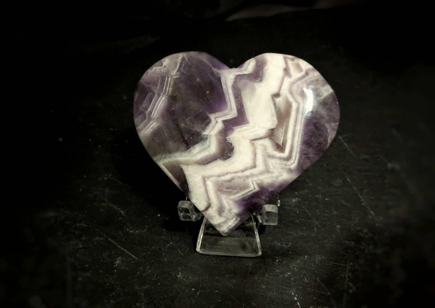 Amethyst Chevron Heart